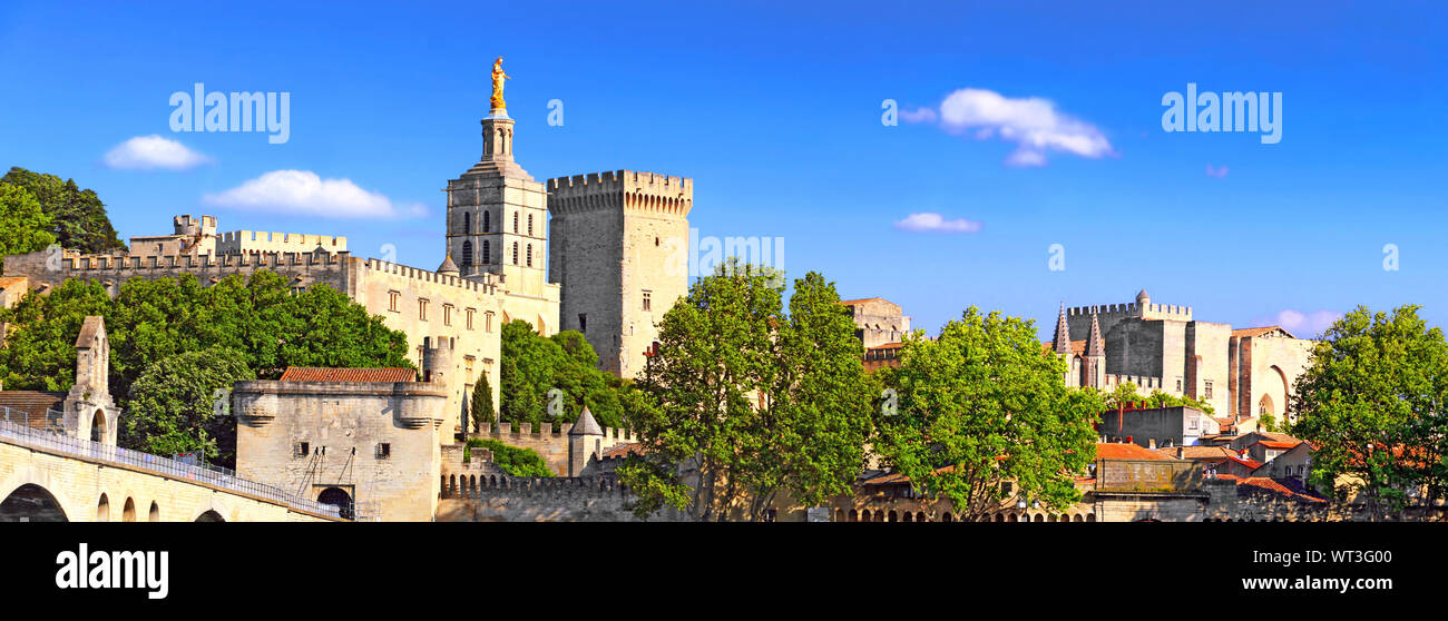 Il Palazzo dei Papi di Avignone . Provenza. La Francia. Foto Stock