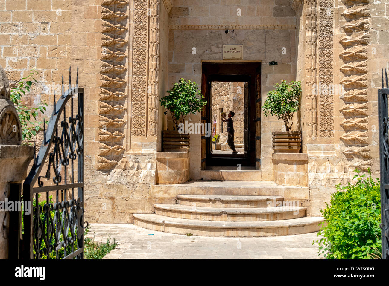 Bab Es Sur-melik Mahmud Cami nella Città Vecchia Mardin, Turchia Foto Stock