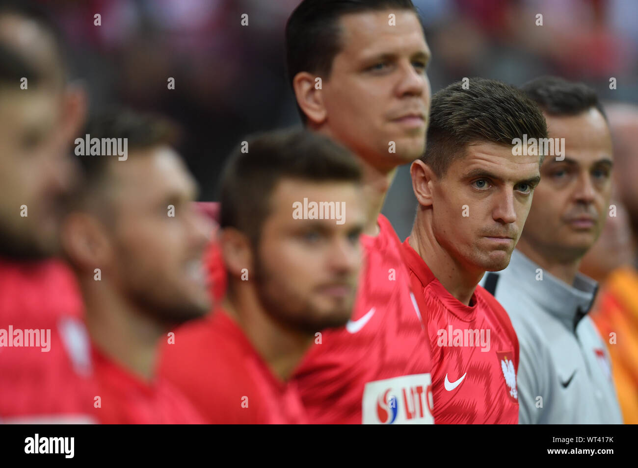 Varsavia, Polonia, 9 Settembre 2019: EURO 2020 qualifing round, fase di gruppo, Polonia trae 0:0 con Austrial su PGE Narodowy. Foto Stock