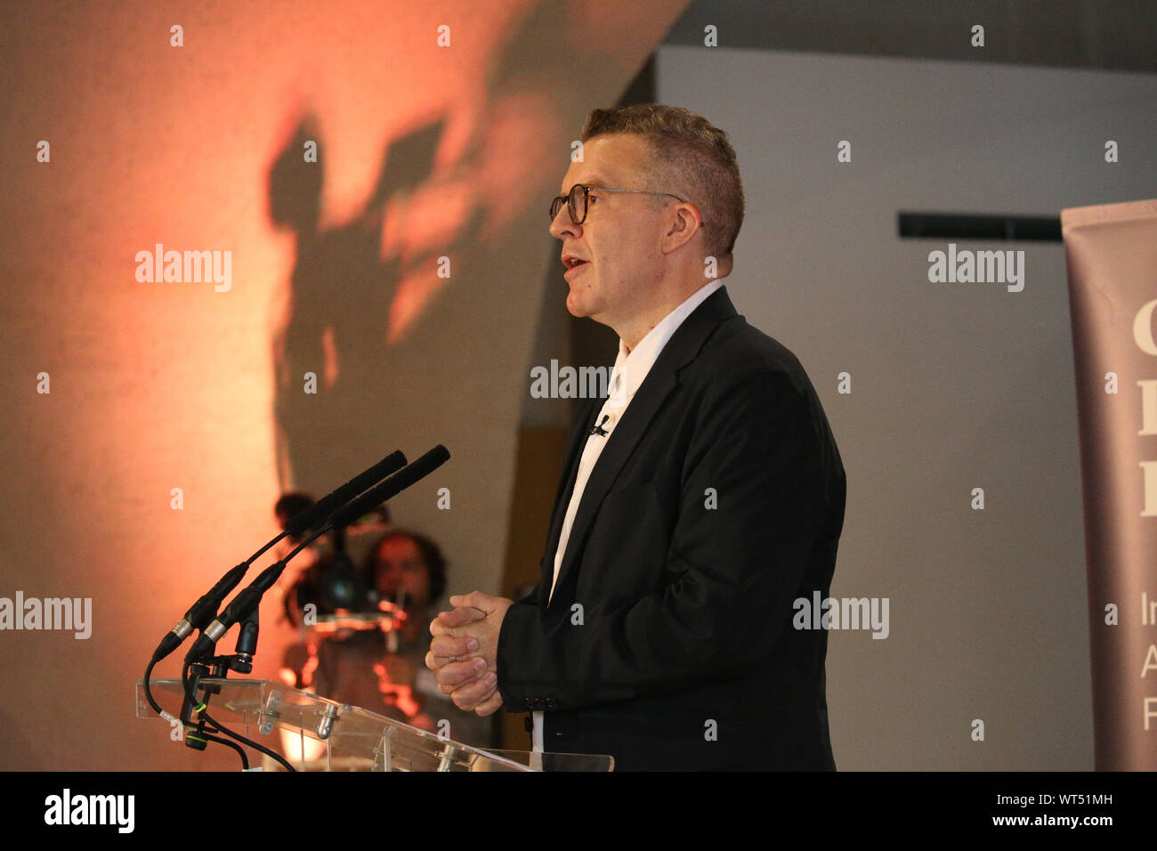 Partito Laburista vice leader Tom Watson dà un discorso sulle industrie creative e Brexit alle industrie creative Federazione al Somerset House di Londra. Foto di PA. Picture Data: mercoledì 11 settembre, 2019. Vedere PA storia politica Brexit manodopera. Foto di credito dovrebbe leggere: Jonathan Brady/PA FILO Foto Stock