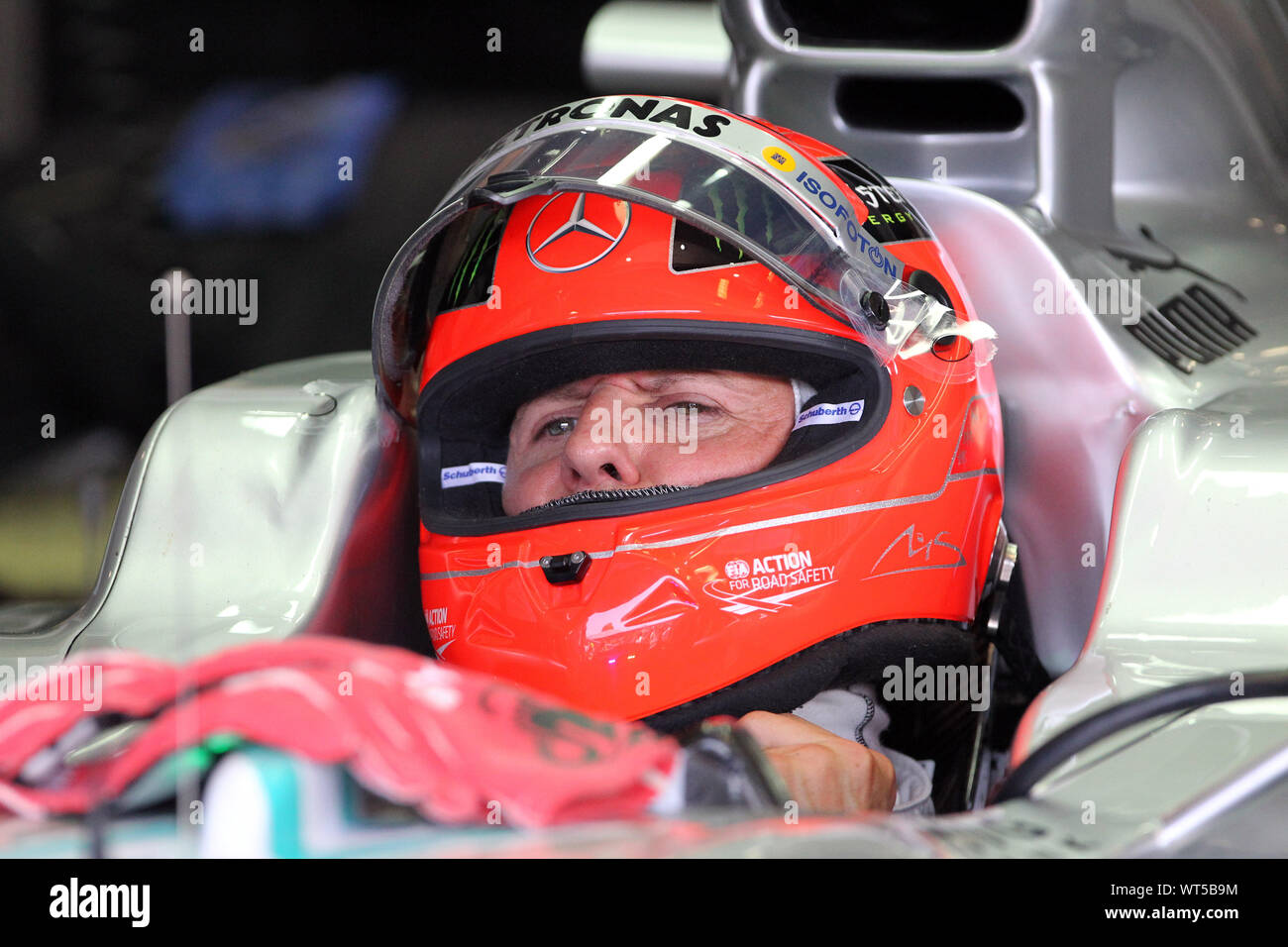 Monza, Italia. Il 6 settembre 2012. Michael Schumacher durante il Gran Premio di Italia di Formula 1 Foto Stock