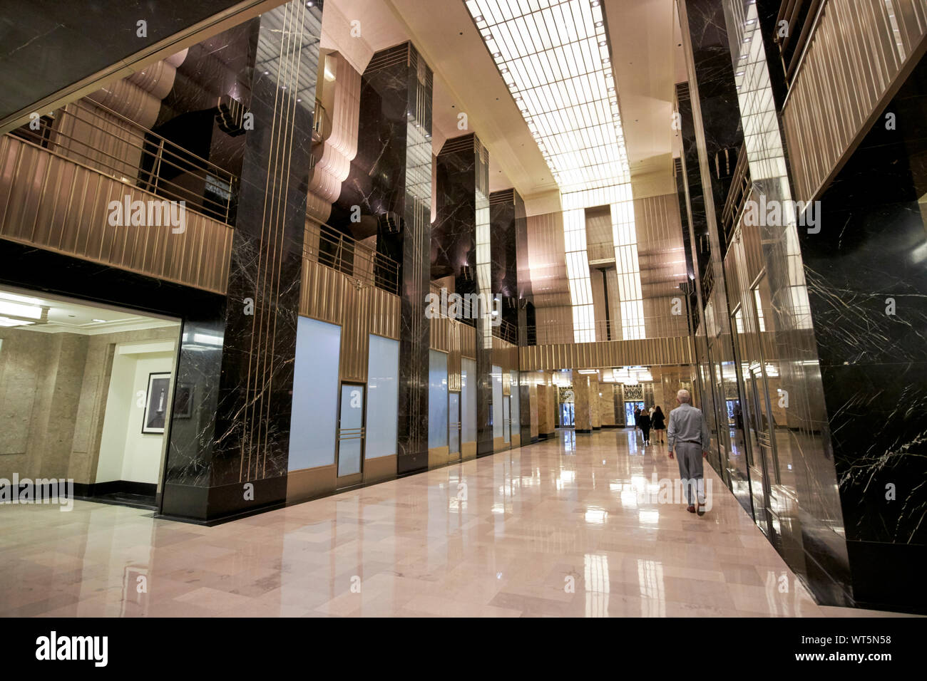 Lobby art deco del Chicago Board of Trade building Chicago Illinois USA Foto Stock