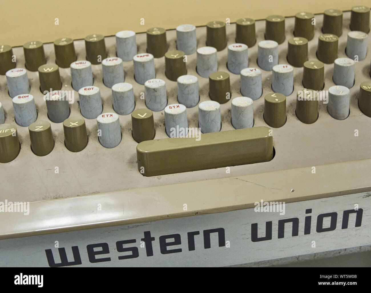 Western Union Teleype tastiera macchina Foto Stock Western Union Teleype tastiera macchina Foto Stock