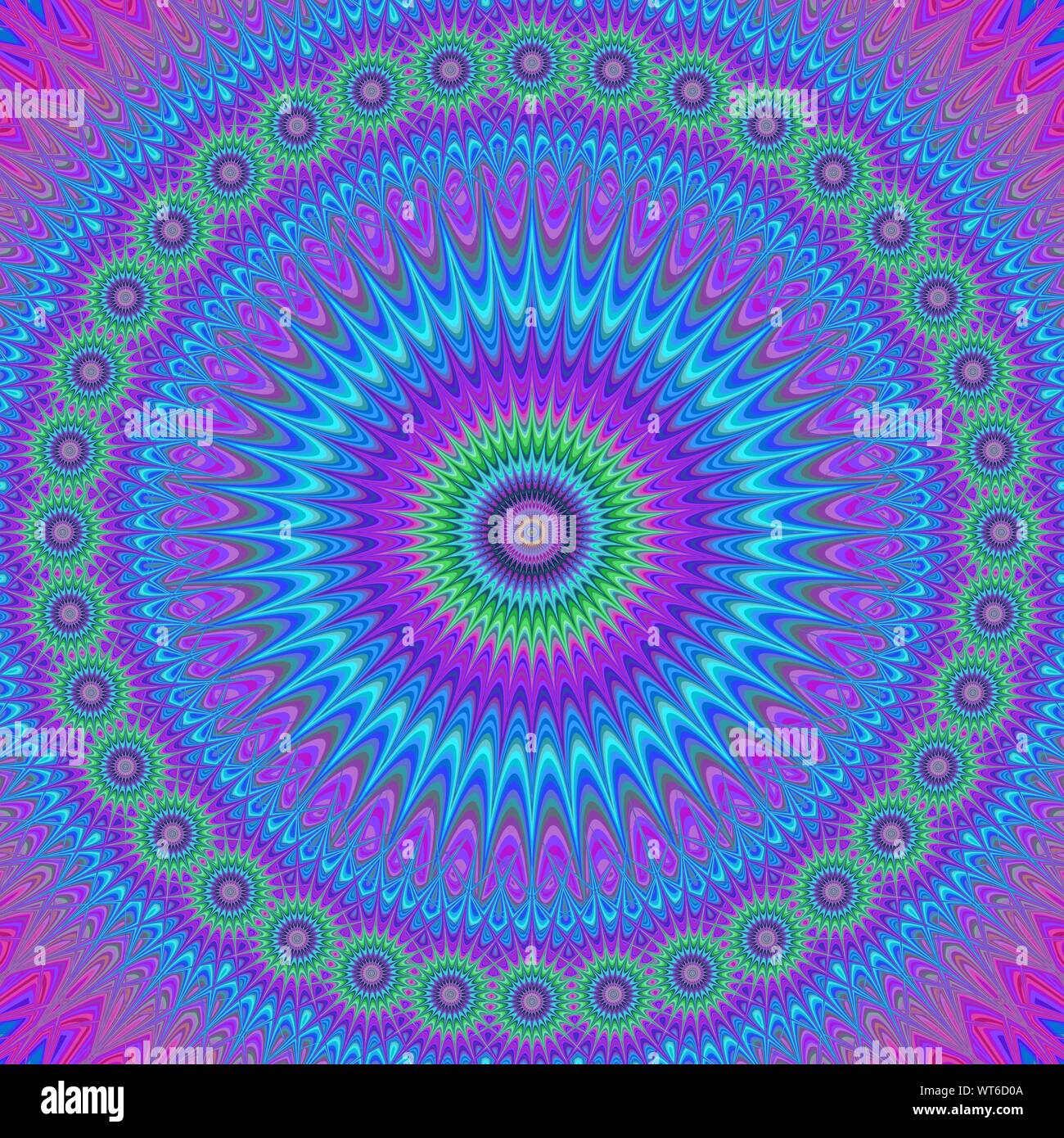Calcolatore colorate generate mandala ornamento background di design Illustrazione Vettoriale