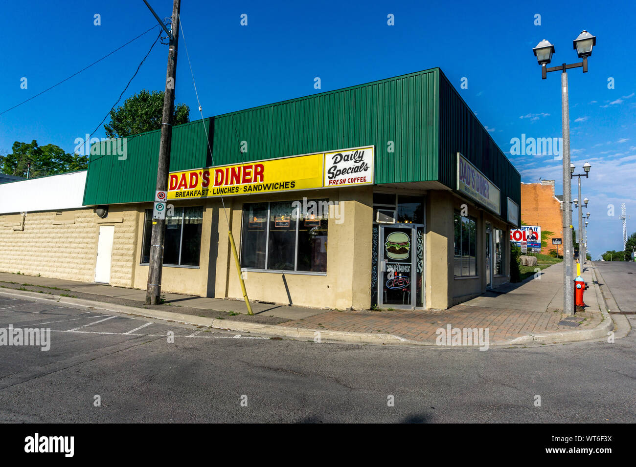 Papà Diner, Bridge Street, Niagara Falls, Ontario, Canada, America settentrionale Foto Stock