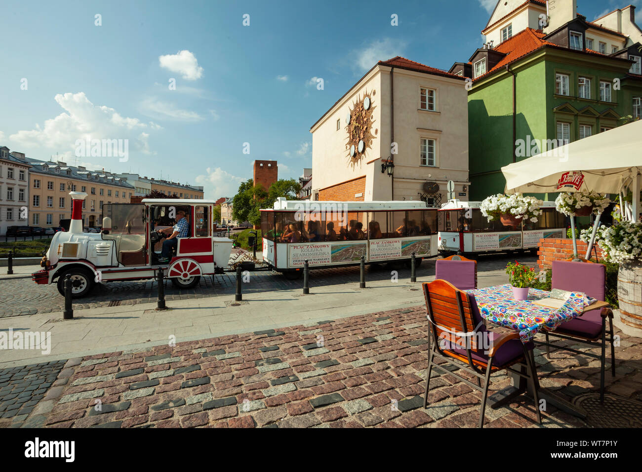 Pomeriggio estivo a Varsavia città vecchia, Polonia. Foto Stock