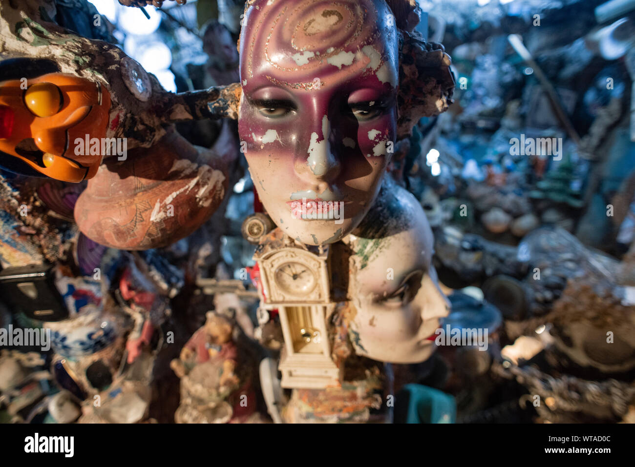 Opera d'arte del brasiliano di Gaudi Casa in pietra di Paraisopolis Foto Stock