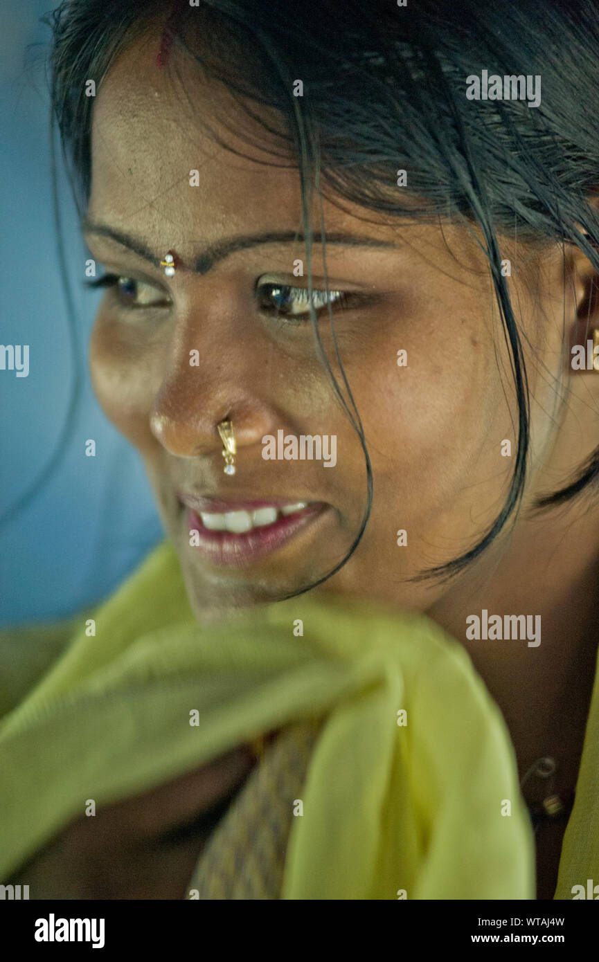 Bella donna dal Kashmir Foto Stock