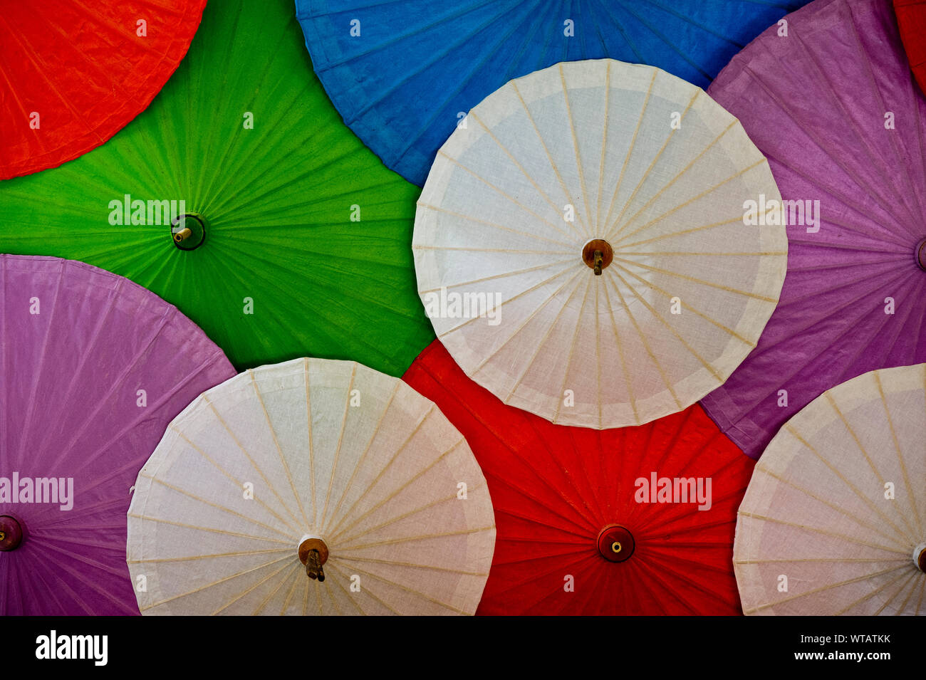 Ombrelloni tradizionali in Bo Sang Village Foto Stock Ombrelloni tradizionali in Bo Sang Village Foto Stock