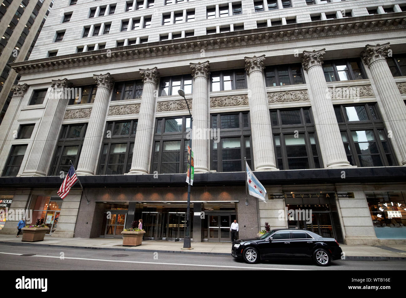 Il palazzo nazionale originariamente il Palazzo Edison e commerciale della banca nazionale di costruzione di Chicago in Illinois USA Foto Stock