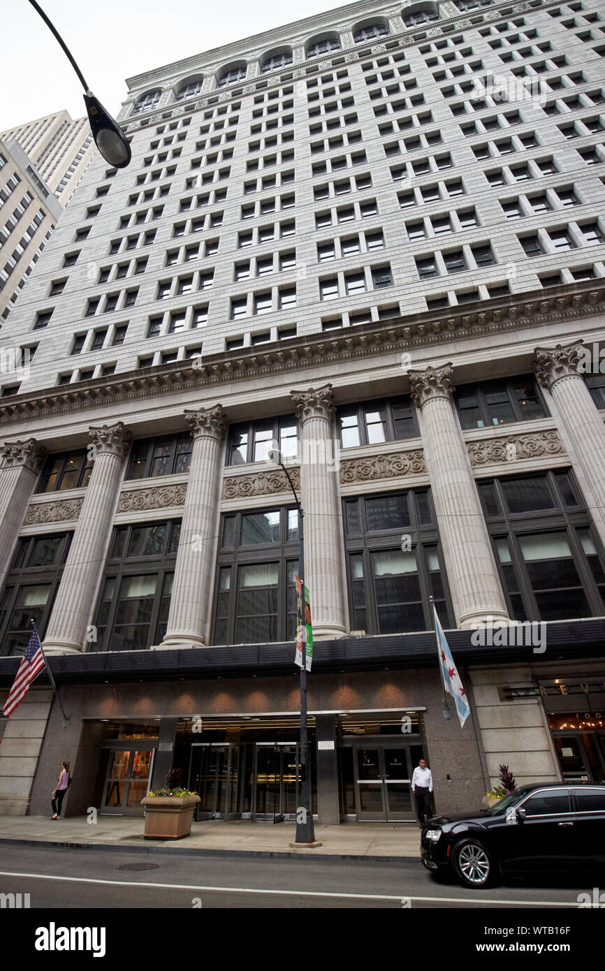 Il palazzo nazionale originariamente il Palazzo Edison e commerciale della banca nazionale di costruzione di Chicago in Illinois USA Foto Stock