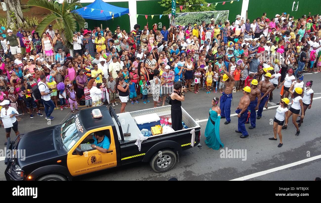 Il carnevale delle Seychelles Foto Stock