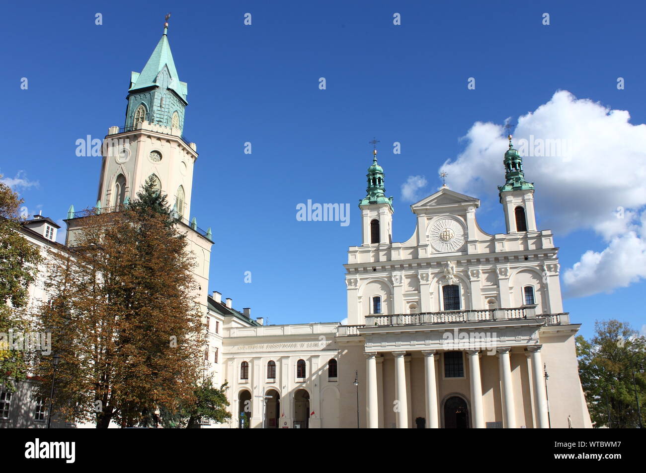 La Cattedrale Metropolitana di San Giovanni Battista e Giovanni Evangelista (1805) a Lublin, Polonia Foto Stock