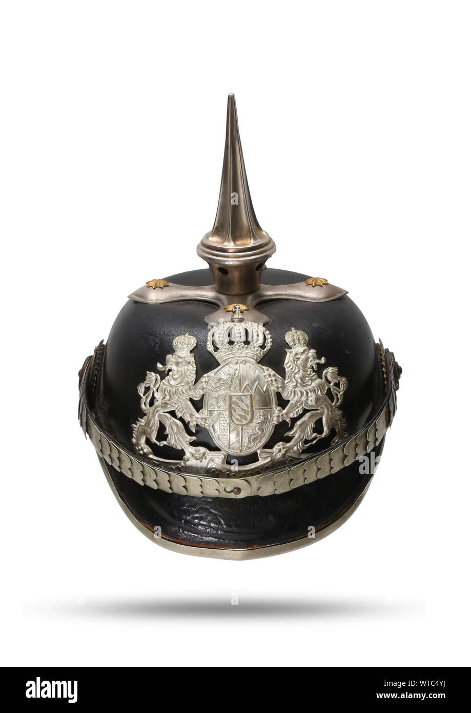 Modello 1896/1914 Bayerisches (bavarese) casco - Pickelhaube per 7 Feldartill. - Regt. Prinz-Regent Luitpold, München, I. Armee-Korps. Il casco è dotato di Foto Stock Modello 1896/1914 Bayerisches (bavarese) casco - Pickelhaube per 7 Feldartill. - Regt. Prinz-Regent Luitpold, München, I. Armee-Korps. Il casco è dotato di Foto Stock