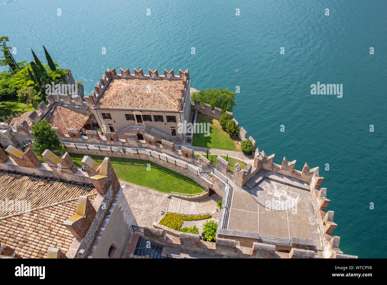 Torre di castello alla corte. Foto Stock