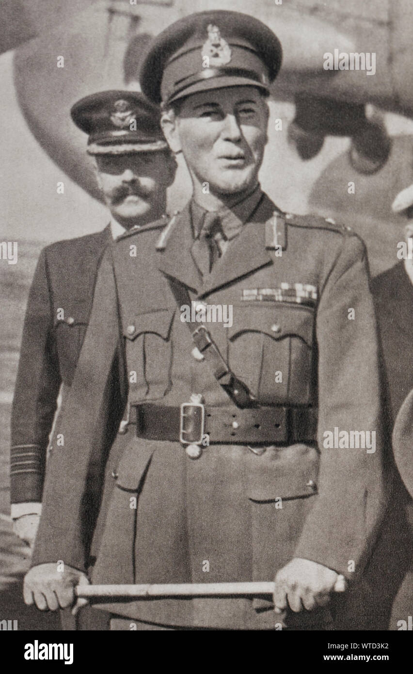 Il generale Sir Alan Cunningham. La sua schiacciante vittoria oltre gli italiani in Abissinia si libera tutta l'Africa orientale. Foto Stock