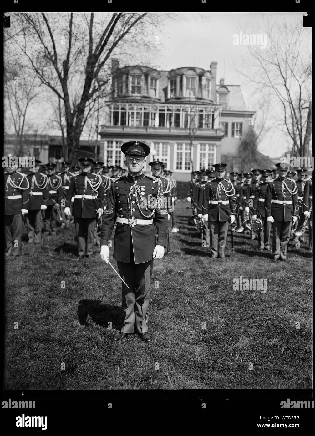 Militari di marching band Foto Stock