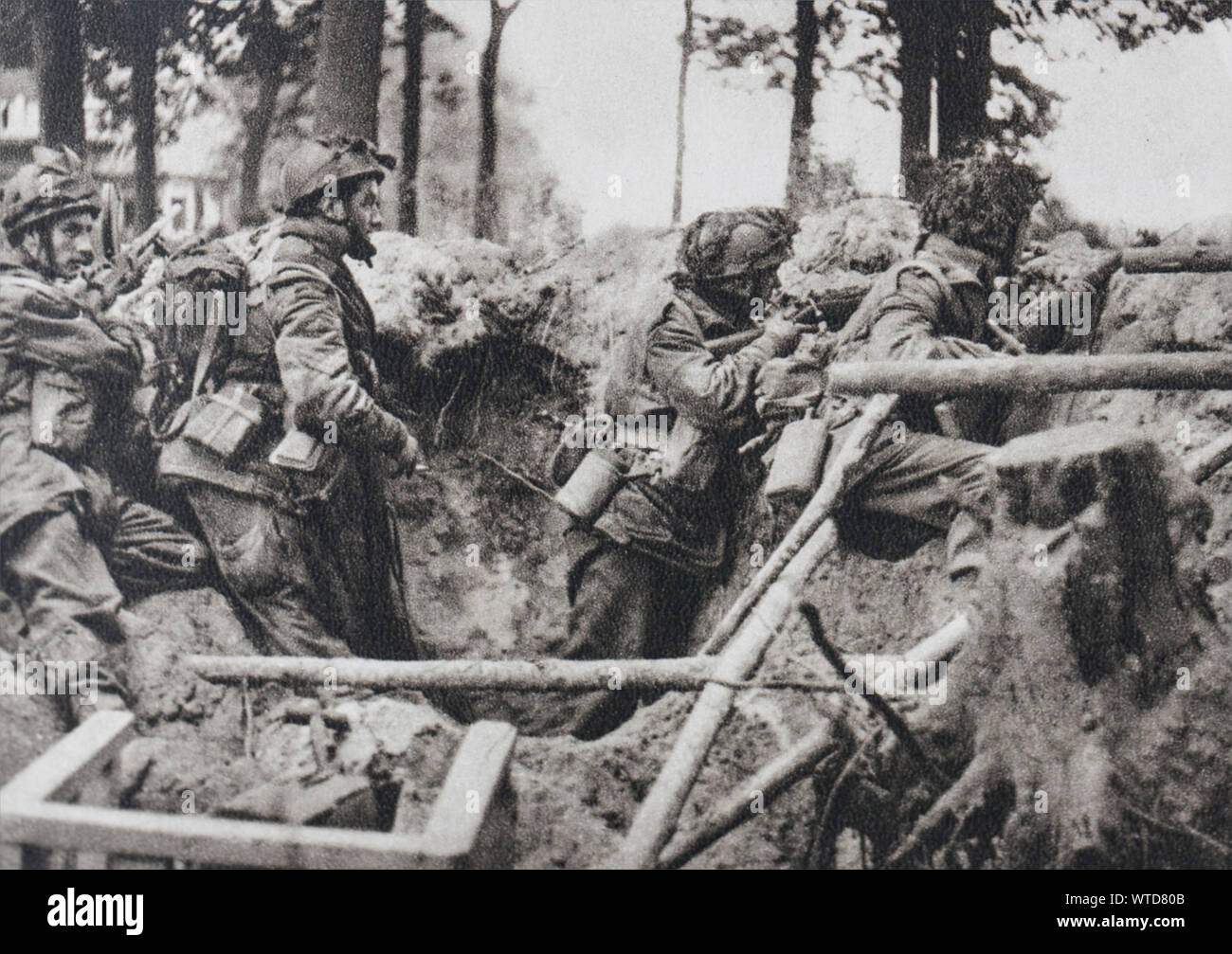 I paracadutisti fortificarsi nella testa di ponte di Arnhem. Foto Stock