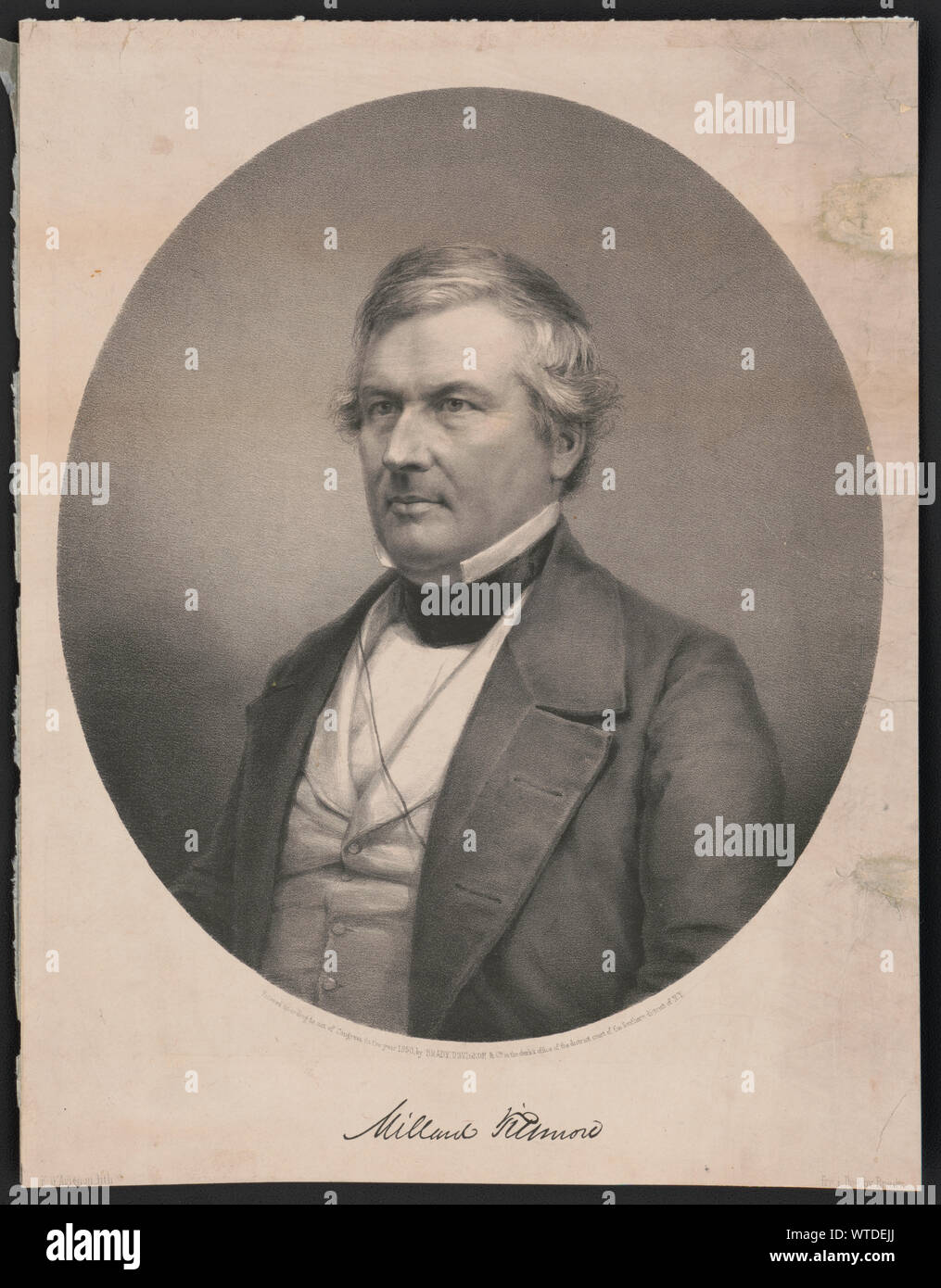 Millard Fillmore / F. D'Avignon lith. ; Da dag. Da Brady. Foto Stock