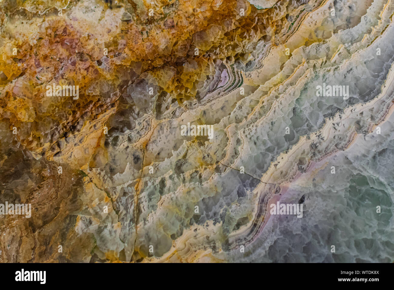 Fluorite texture di superficie Chiudi vista Foto Stock