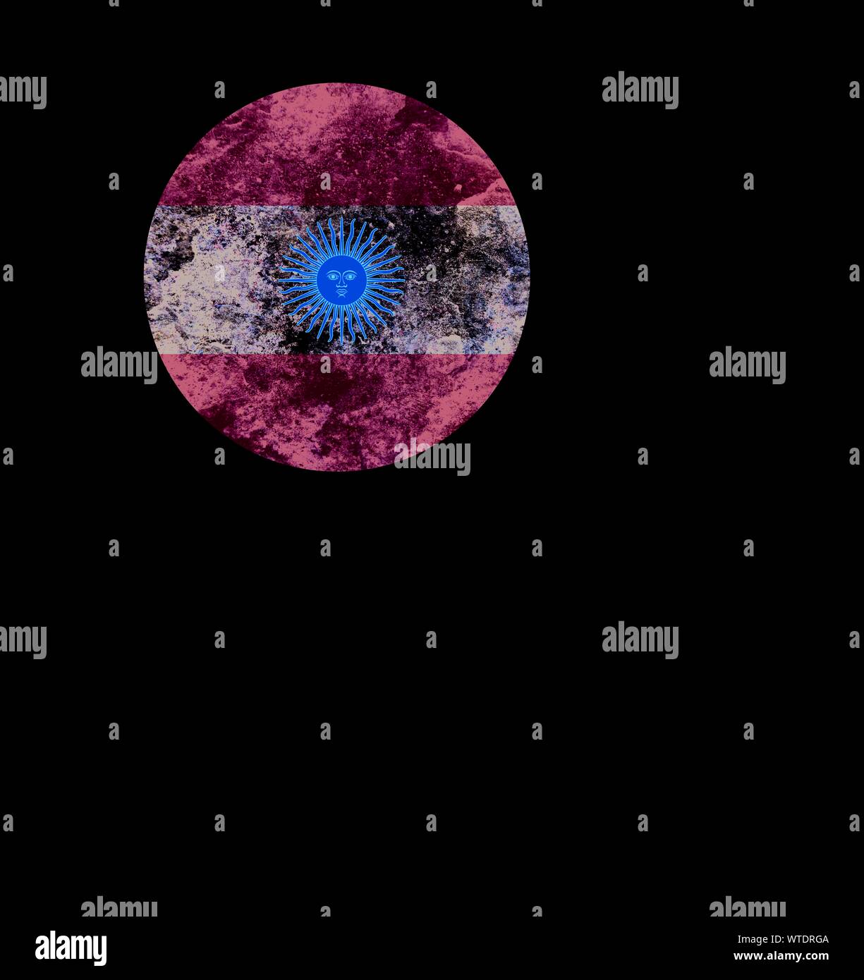 Impronte digitali, le impronte digitali alla bandiera nazionale di colori Foto Stock