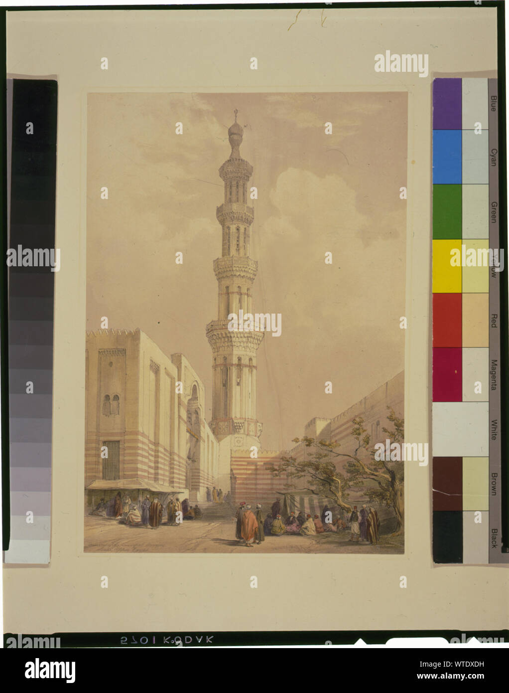 Minareto della moschea di principio, Siout, Alto Egitto / David Roberts, R.A. Foto Stock