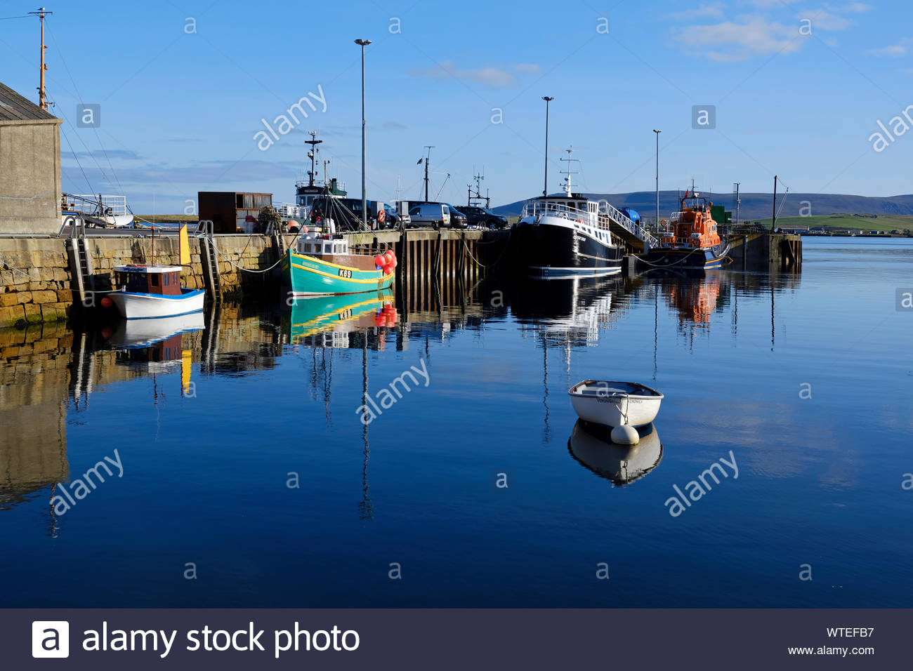 Stromness Harbour, Orkney continentale, Scozia Foto Stock