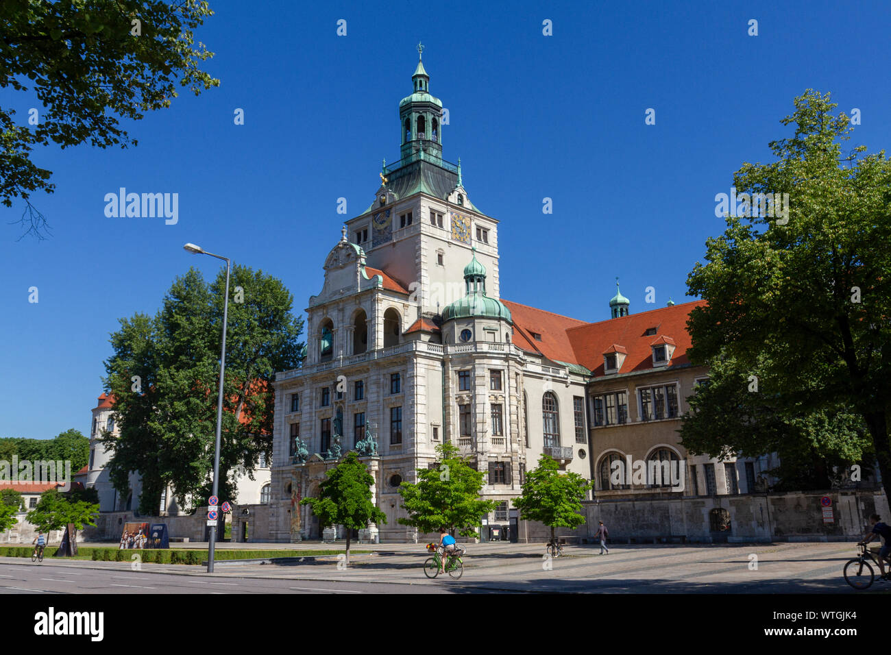 Museo Nazionale Bavarese (Bayerisches Nationalmuseum) a Monaco, Baviera, Germania. Foto Stock