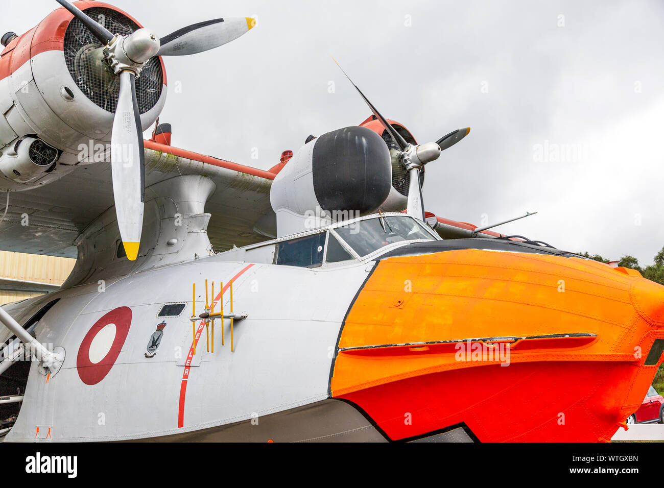 Vintage degli aerei da caccia a RAF Cosford Foto Stock