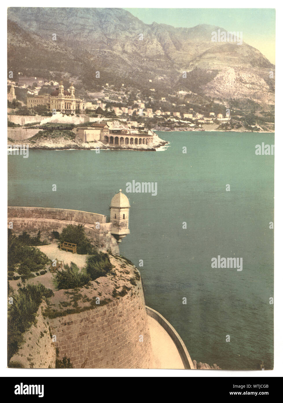 Monte Carlo, da Fort Antoine, Monaco (Riviera); Foto Stock