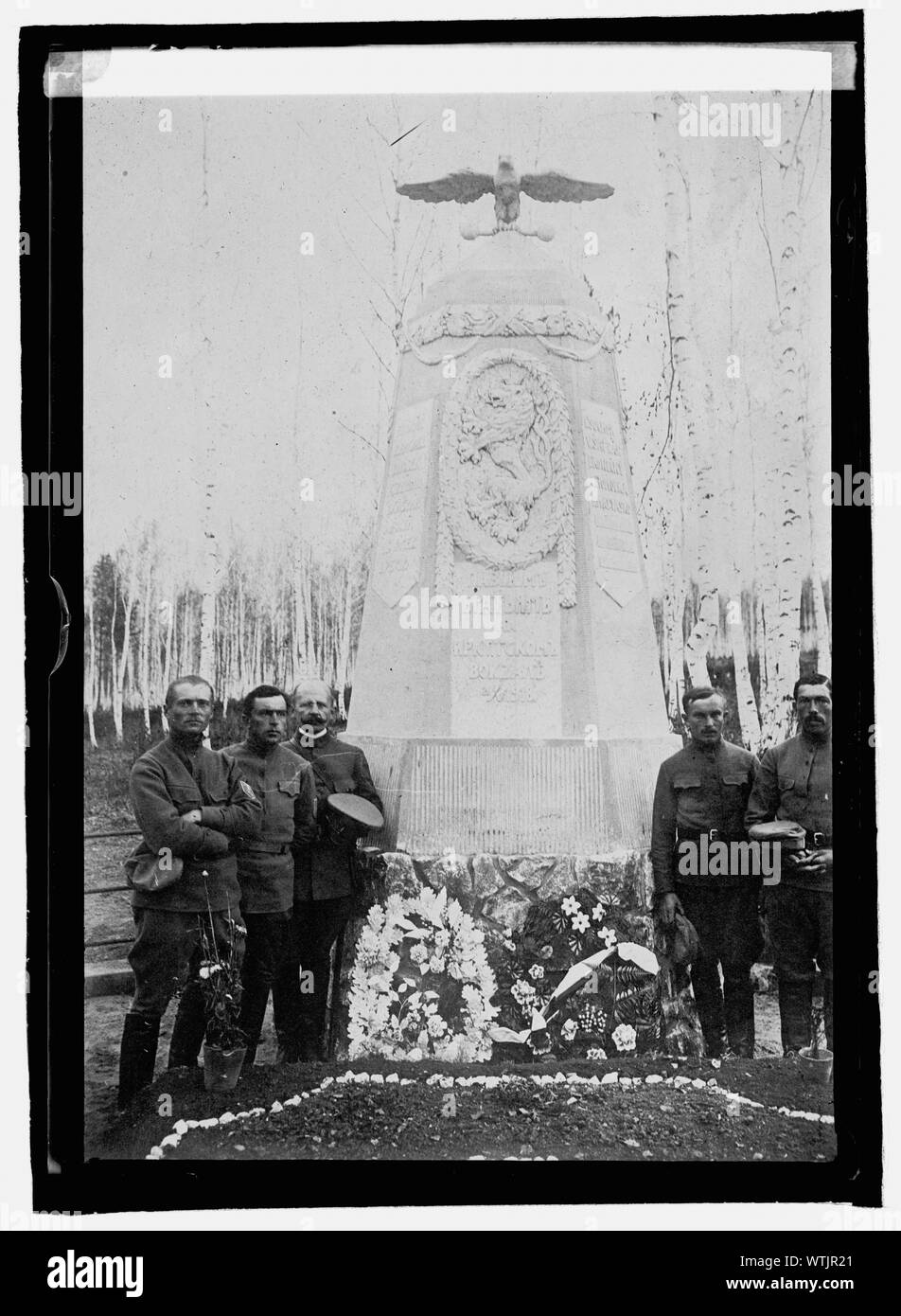 Monumento eretto in Siberia da Czecho-Slovak soldati per i loro morti Foto Stock