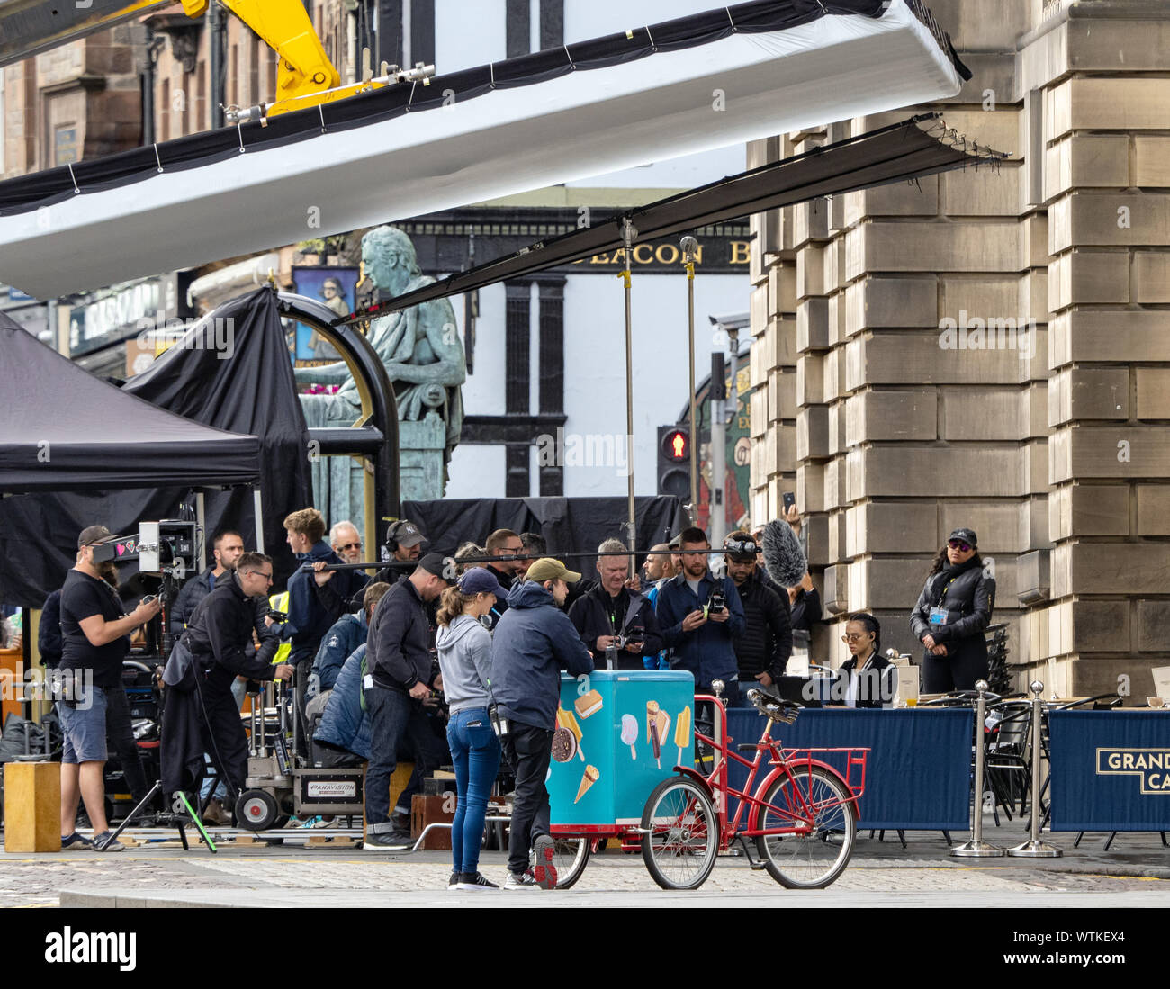 Edinburgh, Regno Unito. Decimo Sep, 2019. Dietro le quinte con le riprese di Fast e Furious 9 a Edimburgo, Scozia. Foto Stock