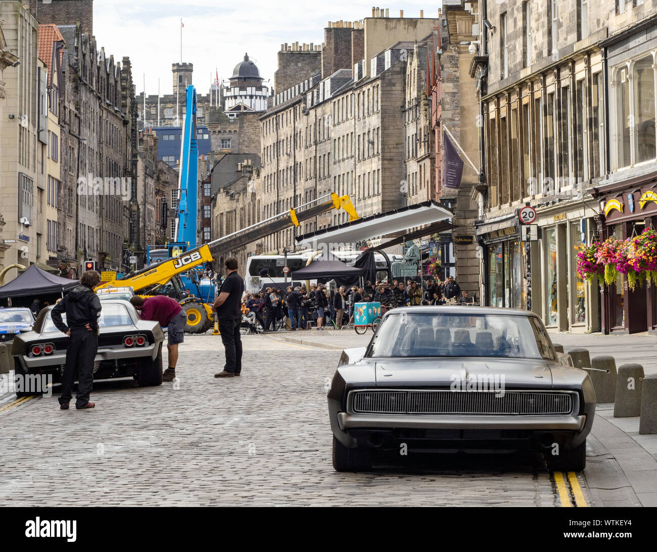 Edinburgh, Regno Unito. Decimo Sep, 2019. Dietro le quinte con le riprese di Fast e Furious 9 a Edimburgo, Scozia. Foto Stock