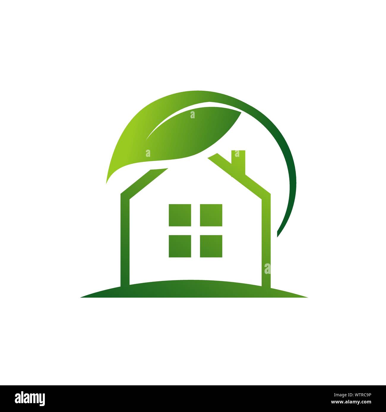 Eco Friendly green building logo illustrazioni vettoriali Illustrazione Vettoriale