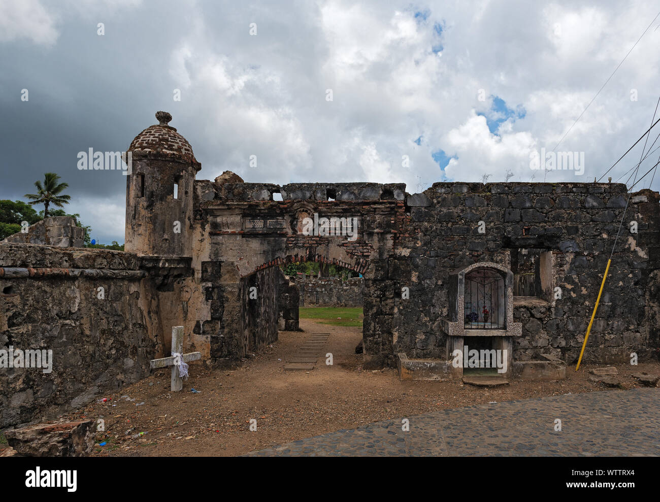 Il San Jeronimo fort in Portobelo Panama.jpg Foto Stock