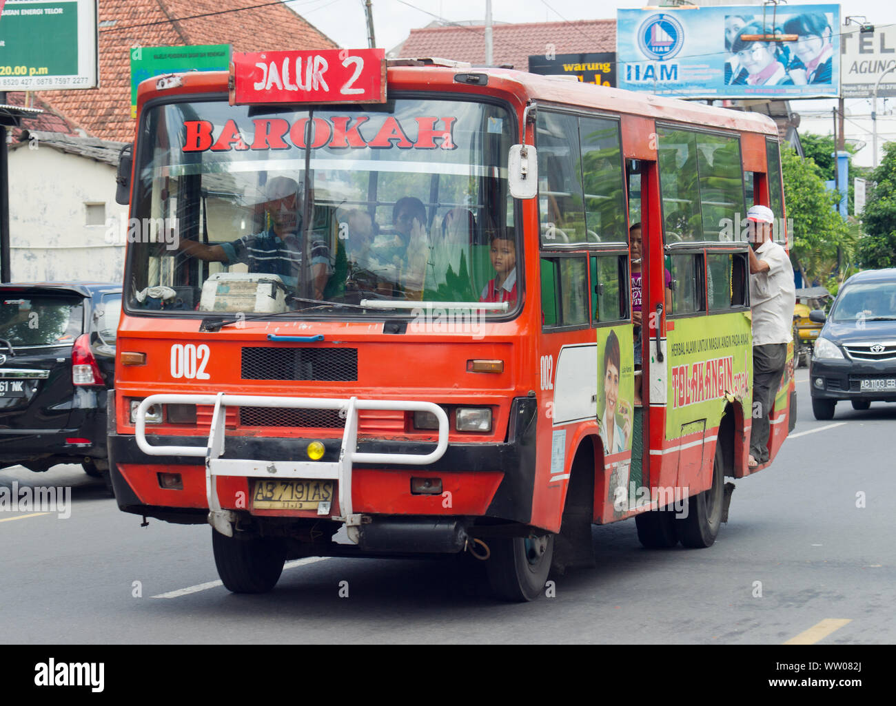 Il trasporto urbano, Yogya, Indonesia, 2013 Foto Stock