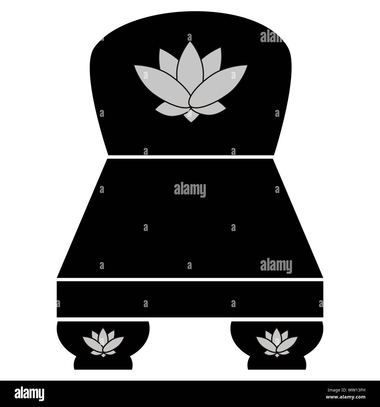 Trono di vittoria con lotus. Trono di Buddha Foto Stock
