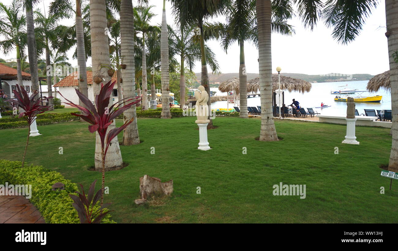 Puerto Seco Beach Dolphin Cove, Giamaica Foto Stock