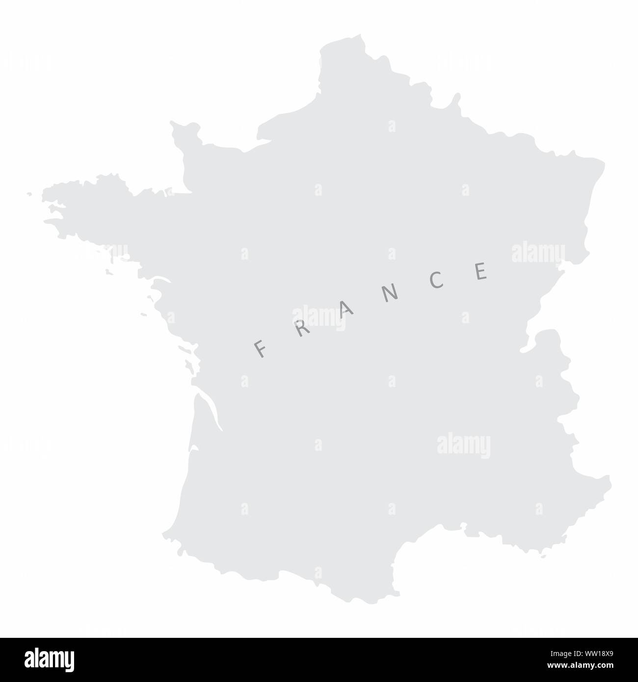Francia silhouette mappa Illustrazione Vettoriale