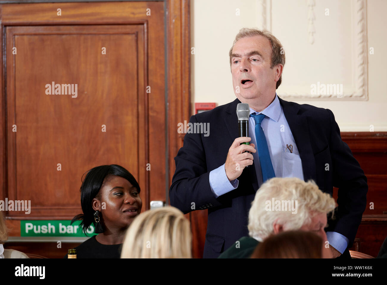 Peter Hitchens al oldie pranzo letterario 10/09/19 Foto Stock