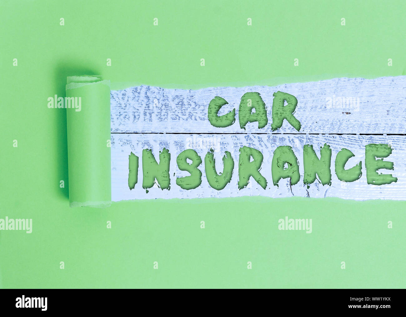 Parola di scrittura di testo assicurazione auto. Business photo presentazione di infortuni copertura politica globale Autoveicolo fideiussione Foto Stock