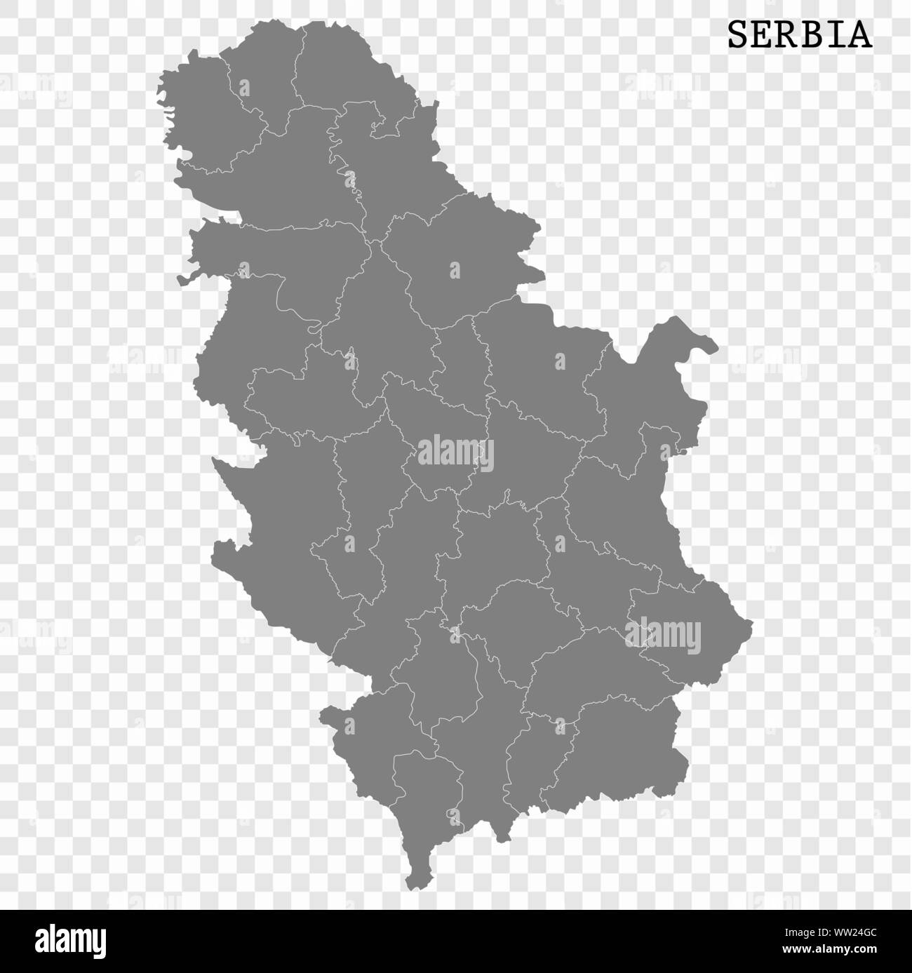 mappa serbia - 3 Alta qualità Mappa di Serbia con i confini delle regioni Immagine e Vettoriale - Alamy