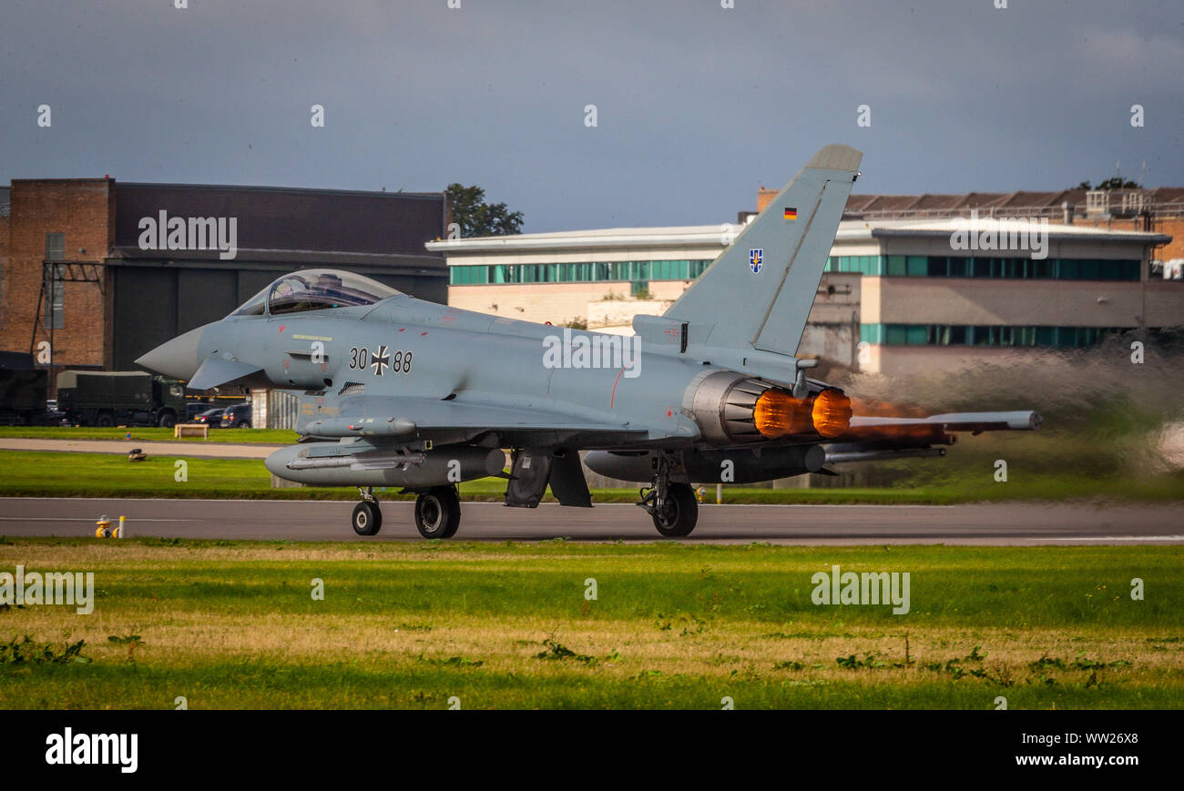 Esercizio guerriero Cobra 2019 - partono aerei RAF Waddington, Lincolnshire, sull esercizio - 11 Settembre 2019 Foto Stock
