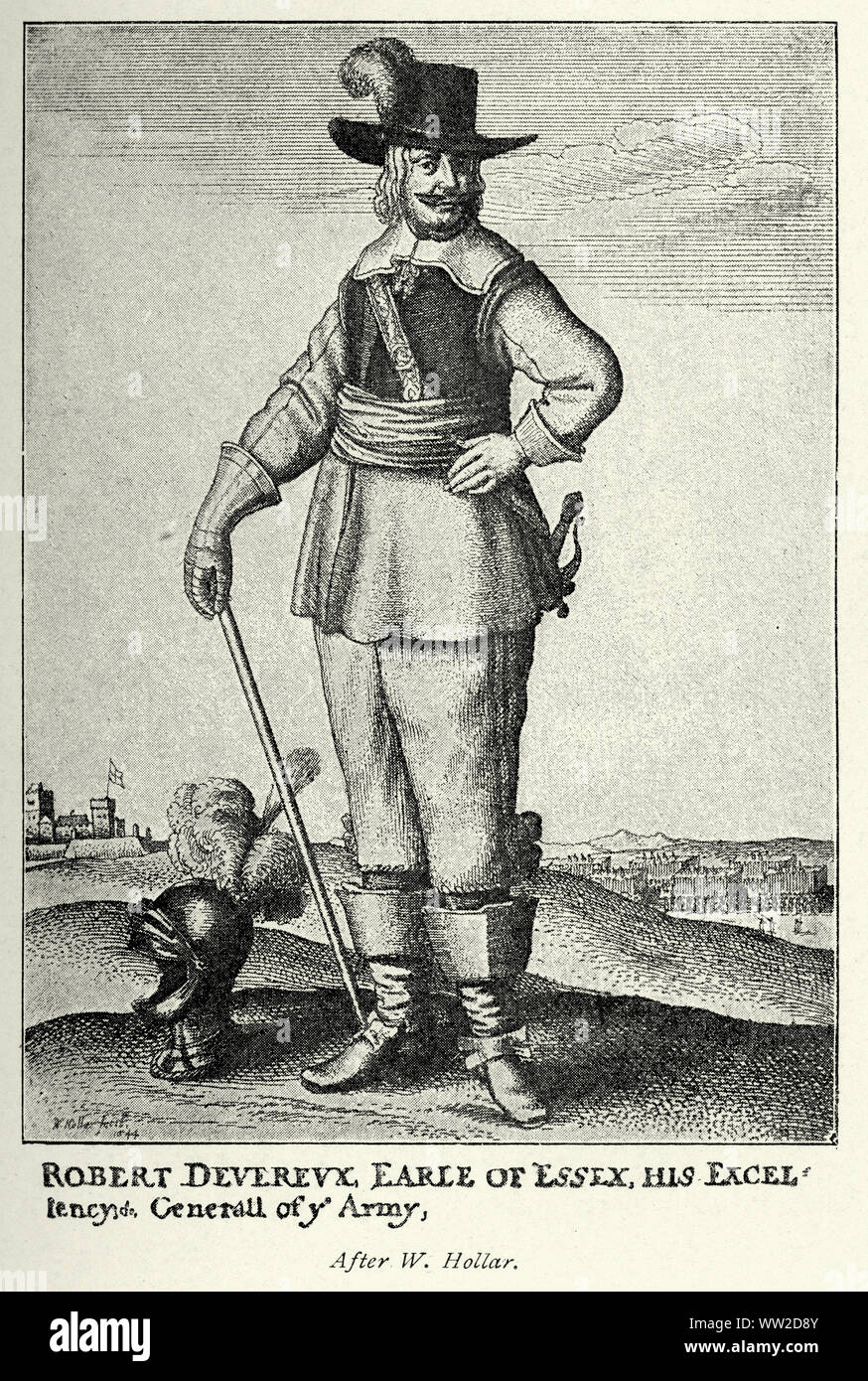 Robert Devereux, 3° Conte di Essex un parlamentare inglese e soldato durante la prima metà del XVII secolo. Con l'inizio della guerra civile inglese nel 1642 divenne il primo Captain-General e Comandante in Capo dell'esercito parlamentare Foto Stock