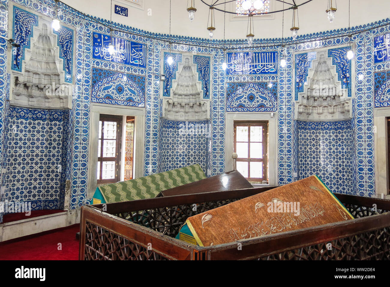 Tombe dei sultani. Suleiman Han, Hurrem Sultan. La Moschea di Suleymaniye. Istanbul, Turchia Foto Stock