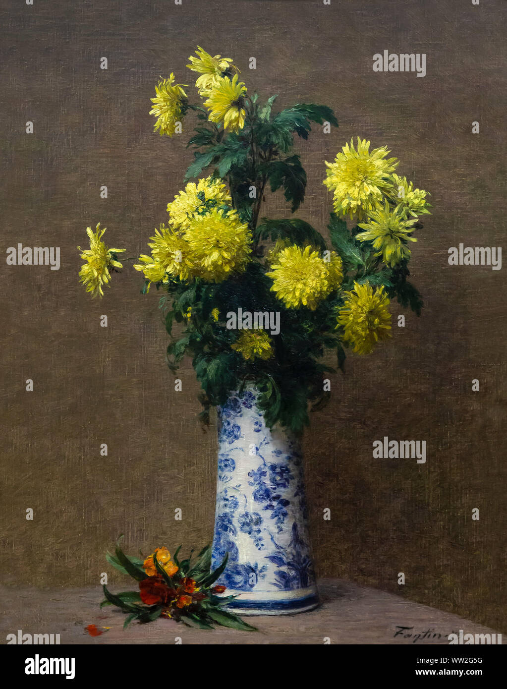 Giallo crisantemi, Henri Fantin-Latour, 1879, Foto Stock