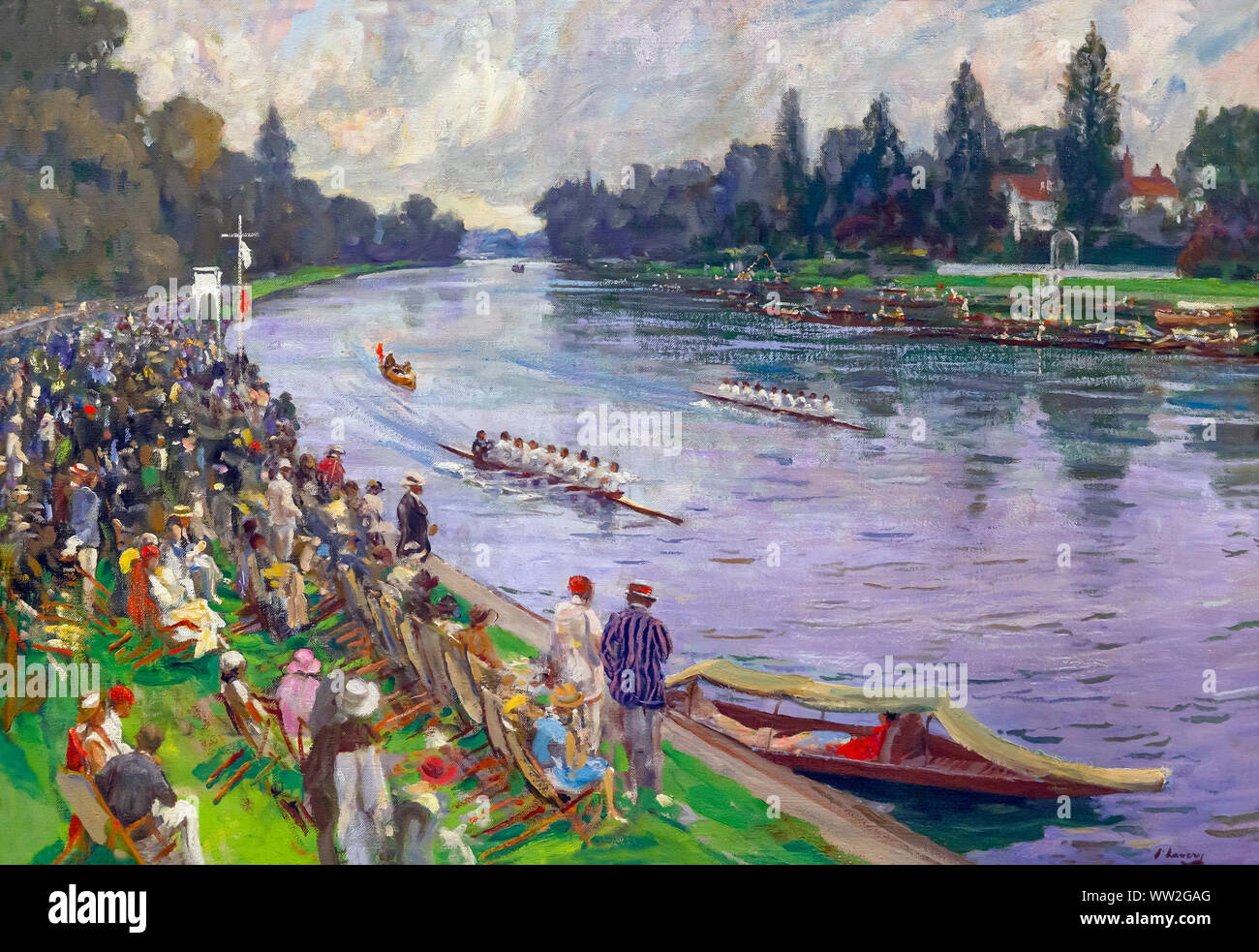 Maidenhead regata, John Lavery, 1932, Foto Stock