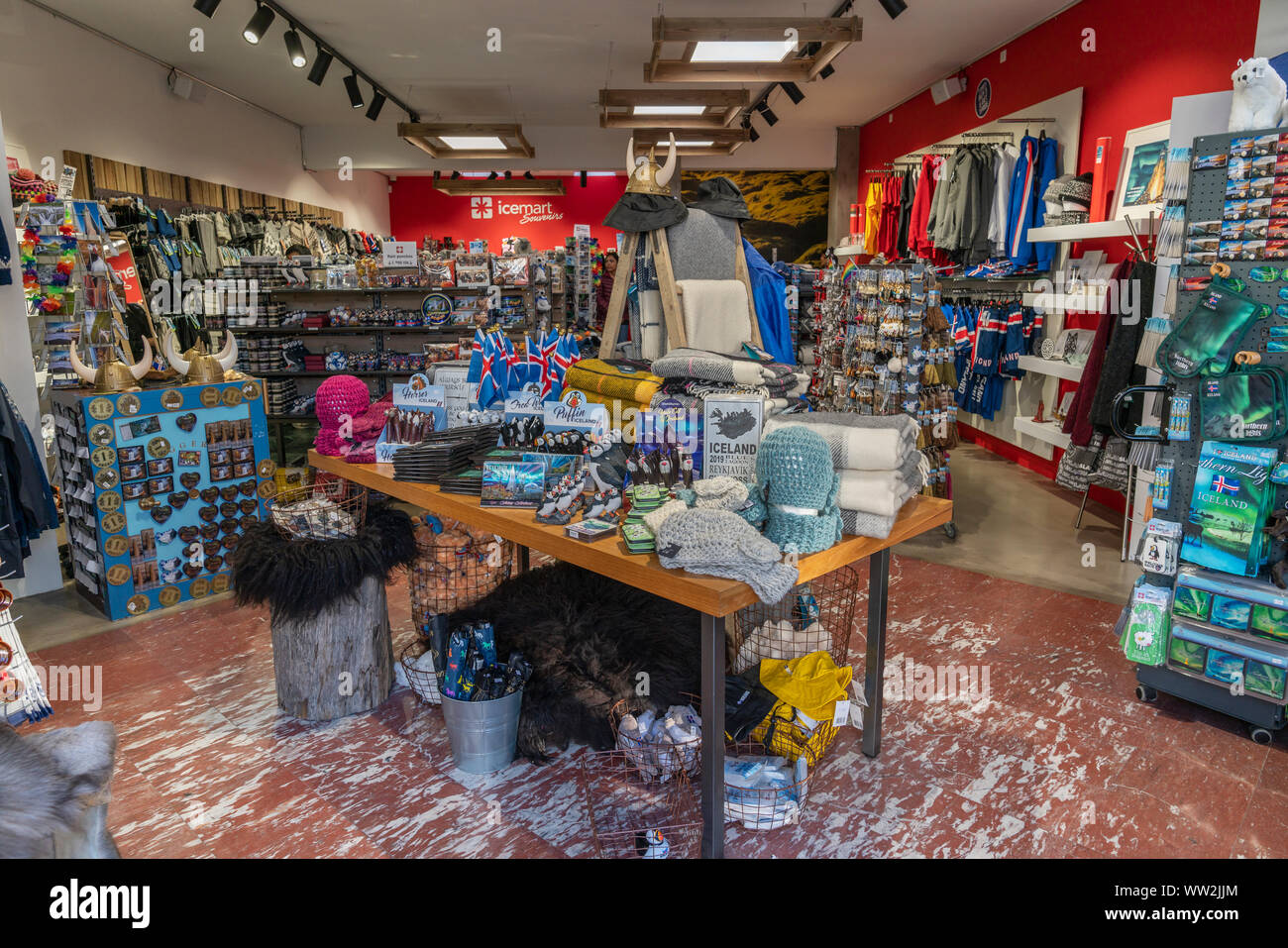 Negozio di souvenir, Reykjavik, Islanda Foto Stock
