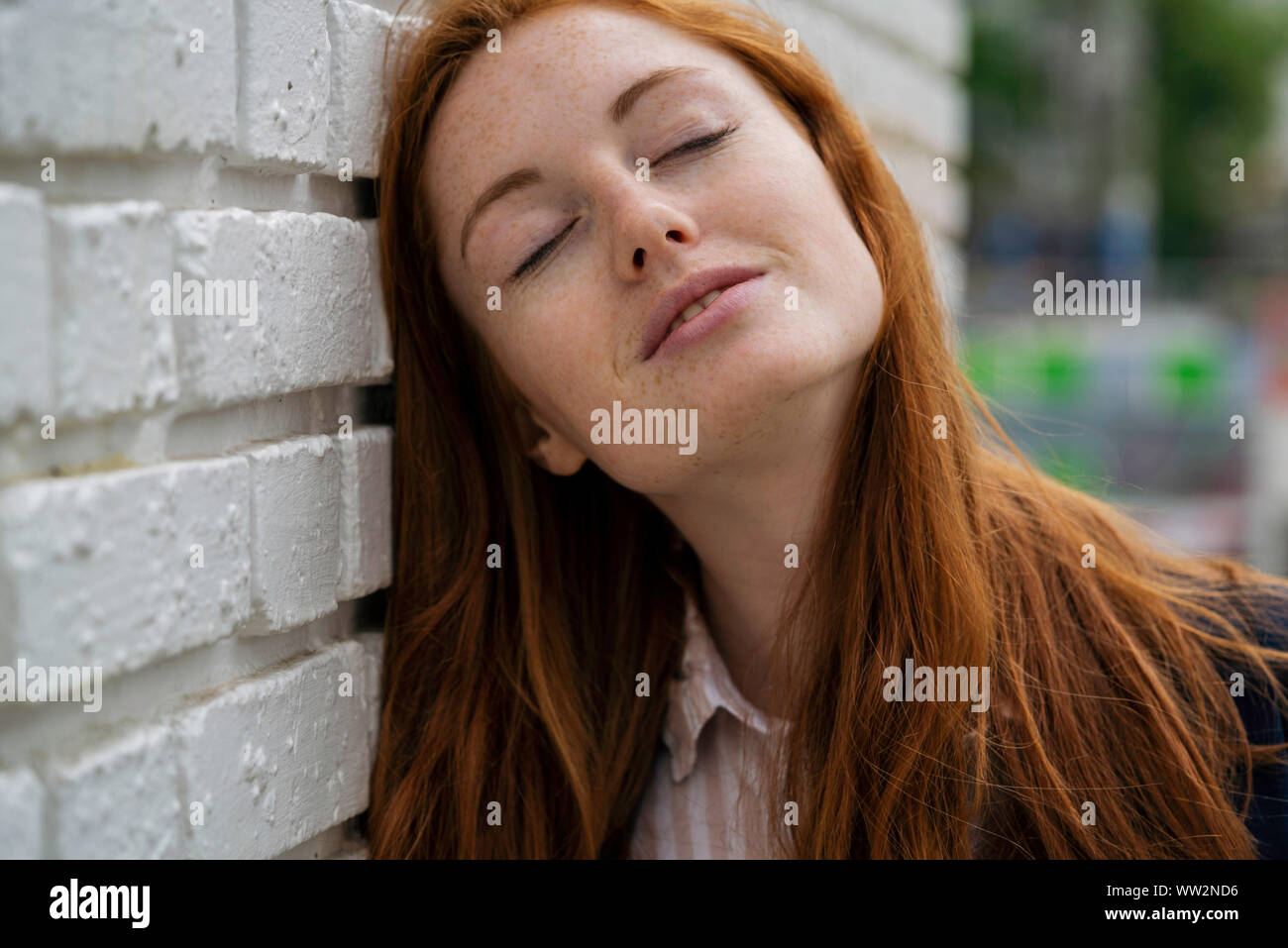 Close-up di donna Foto Stock