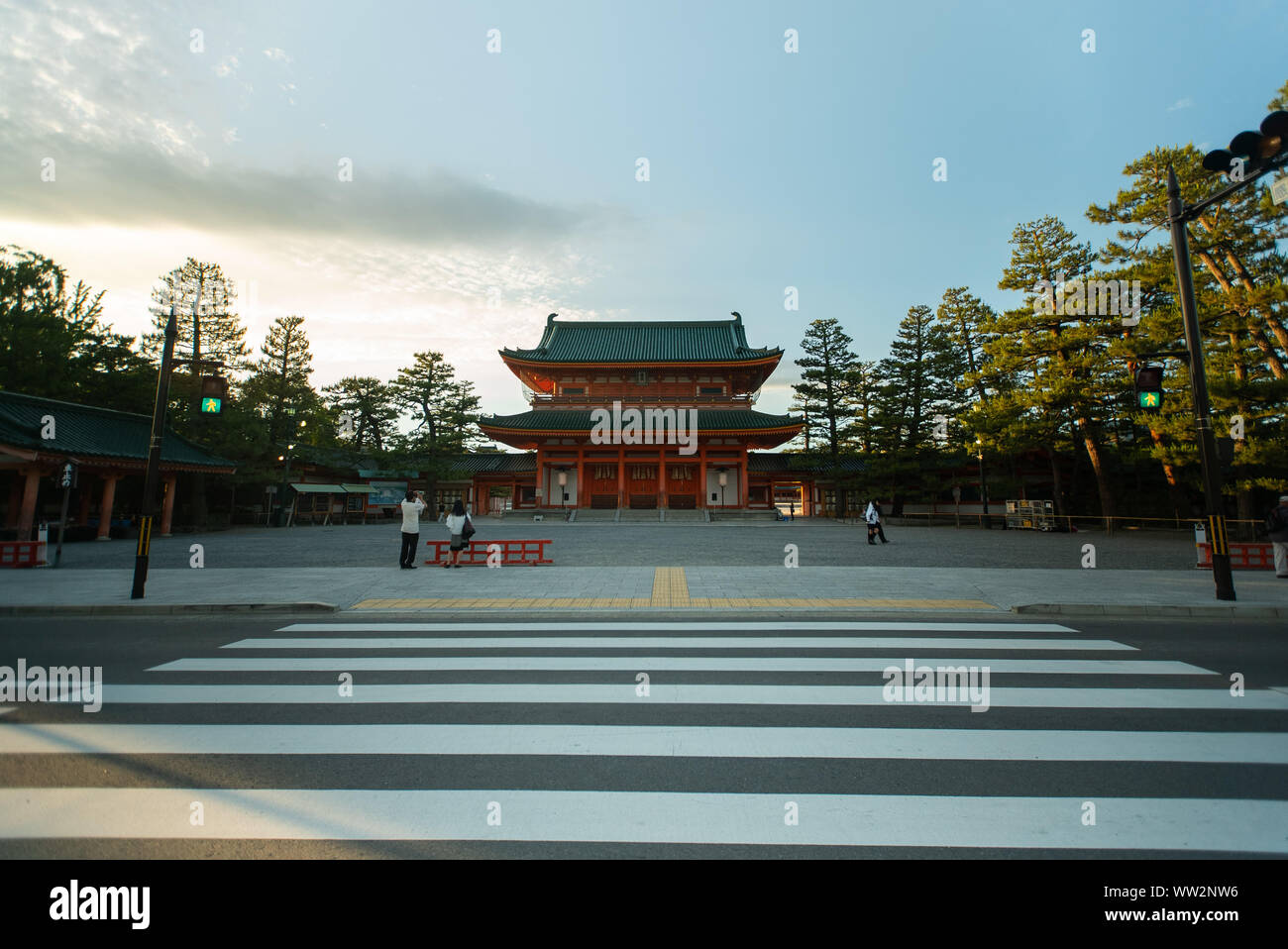 Ingresso del Santuario Heian Foto Stock